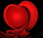 This bold red heart on a black background offers a powerful way to convey love and romance. Use it for Valentine's Day, weddings, anniversaries, of any time you need to say 