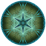 Made from one of our organica fractals, this mandala has the soft, wispy feel of feathers, grass, or hair.