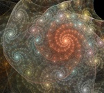 Swirling spiral galaxies in cyan, magenta, yellow, and orange make this image great for illustrating space or sci-fi themes!