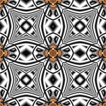 This kaleidoscopic swatch has a slightly Moorish feel and gold and black brocade colors, and was made from our Agitated Molecules fractal. Tile it for giftwrap, wallpaper, or textile designs.